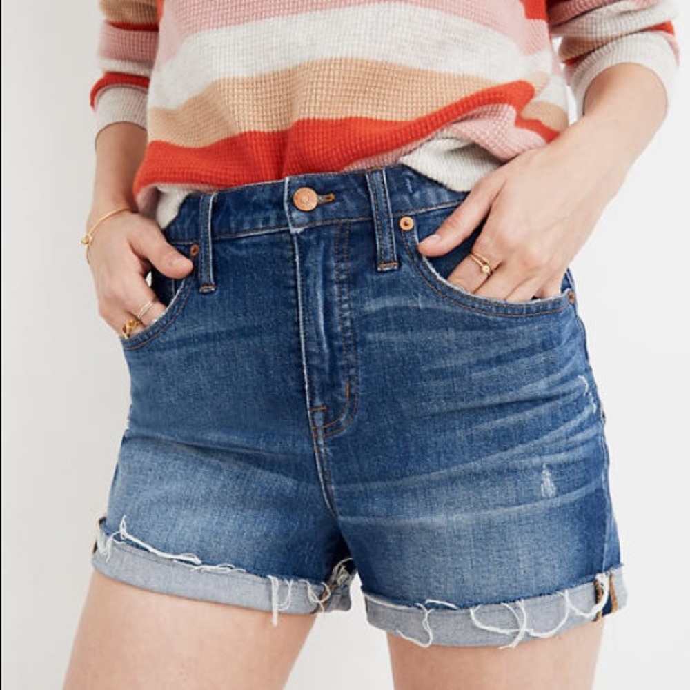 Madewell High-Rise Denim Shorts Cutoff Edition